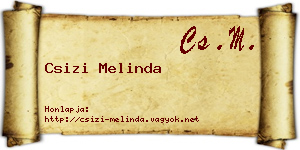 Csizi Melinda névjegykártya